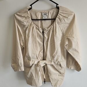 Cache Women's Cream Blouse with Tie Waist